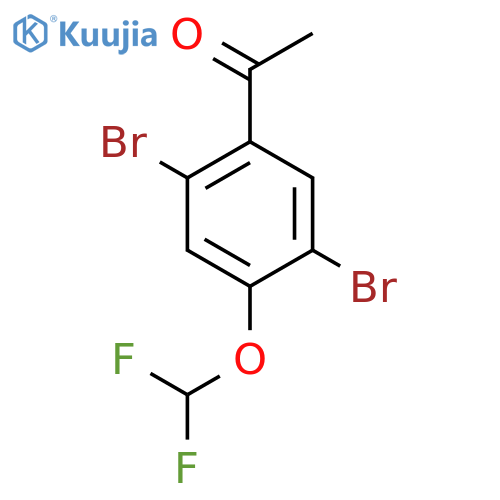 2',5'-Dibromo-4'-(difluoromethoxy)acetophenone structure