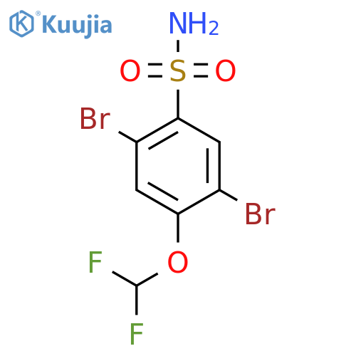 2,5-Dibromo-4-(difluoromethoxy)benzenesulfonamide structure