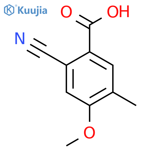2-Cyano-4-methoxy-5-methylbenzoic acid structure