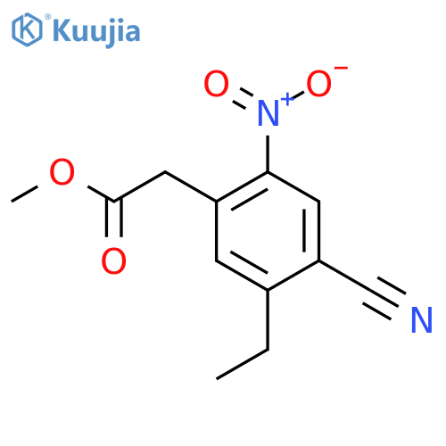 Methyl 4-cyano-5-ethyl-2-nitrophenylacetate structure