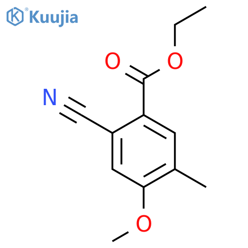 Ethyl 2-cyano-4-methoxy-5-methylbenzoate structure