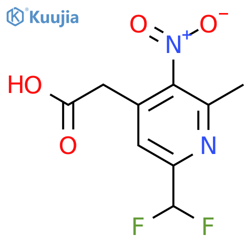 6-(Difluoromethyl)-2-methyl-3-nitropyridine-4-acetic acid structure