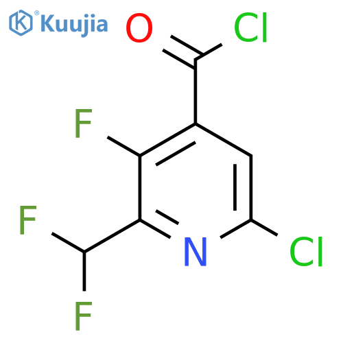6-Chloro-2-(difluoromethyl)-3-fluoropyridine-4-carbonyl chloride structure