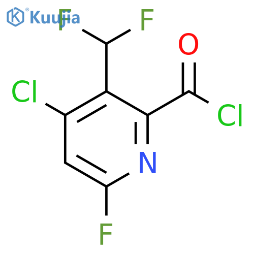 4-Chloro-3-(difluoromethyl)-6-fluoropyridine-2-carbonyl chloride structure