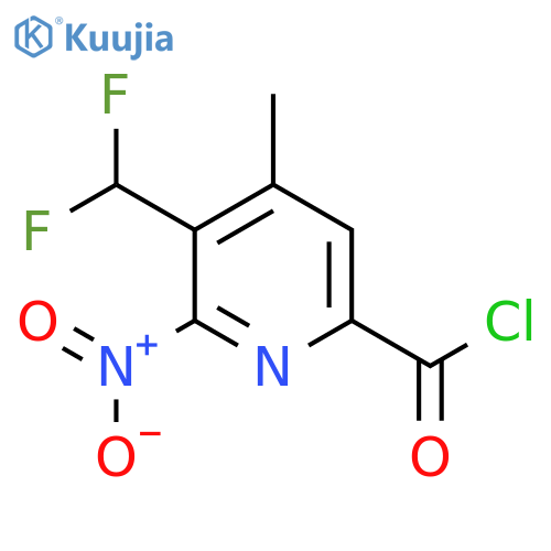 3-(Difluoromethyl)-4-methyl-2-nitropyridine-6-carbonyl chloride structure