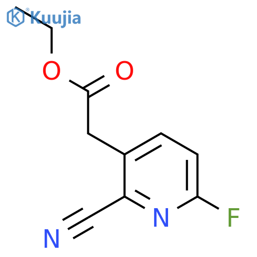 Ethyl 2-cyano-6-fluoropyridine-3-acetate structure