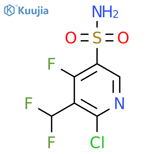 2-Chloro-3-(difluoromethyl)-4-fluoropyridine-5-sulfonamide structure