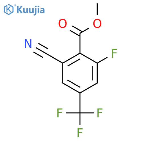 Methyl 2-cyano-6-fluoro-4-(trifluoromethyl)benzoate structure