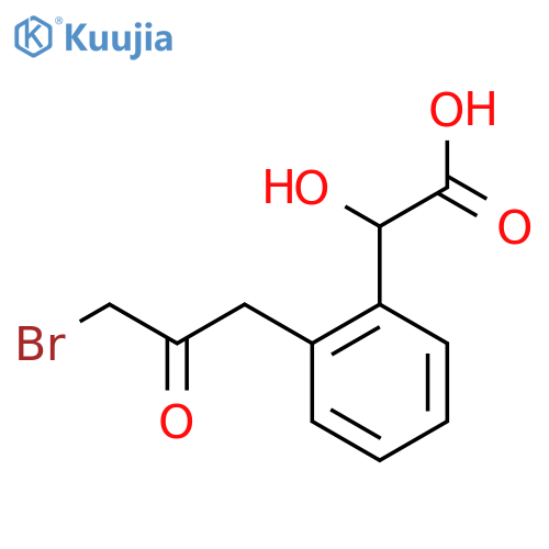 1-Bromo-3-(2-(carboxy(hydroxy)methyl)phenyl)propan-2-one structure