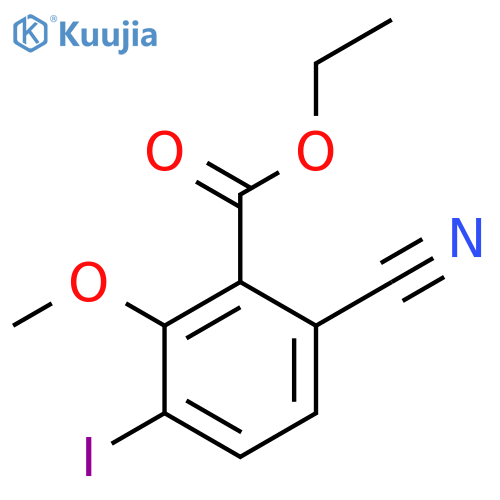 Ethyl 6-cyano-3-iodo-2-methoxybenzoate structure