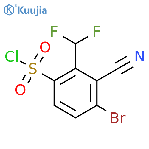 4-Bromo-3-cyano-2-(difluoromethyl)benzenesulfonyl chloride structure