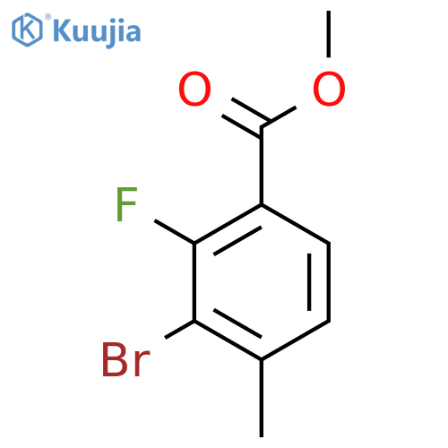 Methyl 3-bromo-2-fluoro-4-methylbenzoate structure