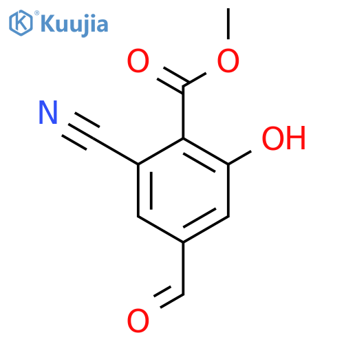 Methyl 2-cyano-4-formyl-6-hydroxybenzoate structure