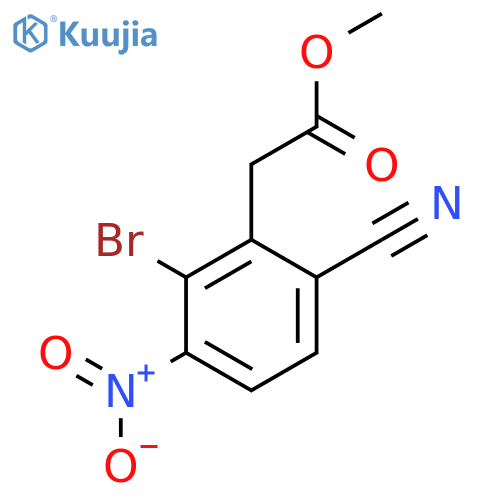Methyl 2-bromo-6-cyano-3-nitrophenylacetate structure