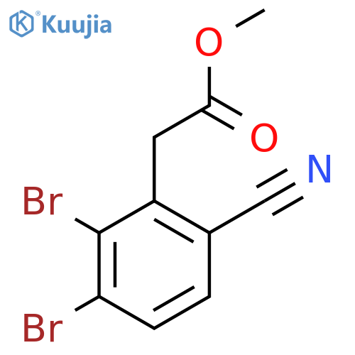 Methyl 6-cyano-2,3-dibromophenylacetate structure