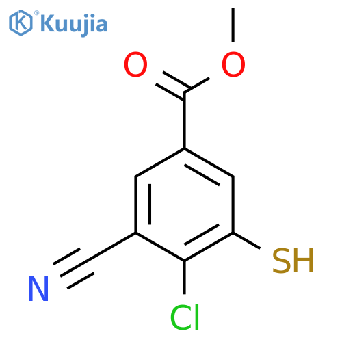Methyl 4-chloro-3-cyano-5-mercaptobenzoate structure