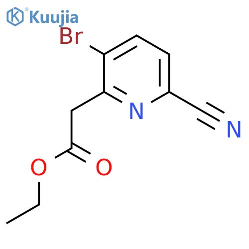 Ethyl 3-bromo-6-cyanopyridine-2-acetate structure