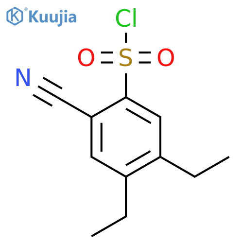 2-Cyano-4,5-diethylbenzenesulfonyl chloride structure