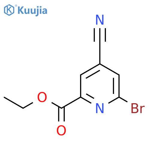 Ethyl 6-bromo-4-cyanopicolinate structure