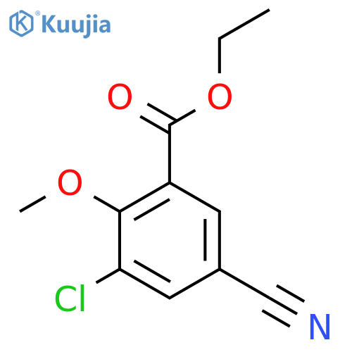 Ethyl 3-chloro-5-cyano-2-methoxybenzoate structure