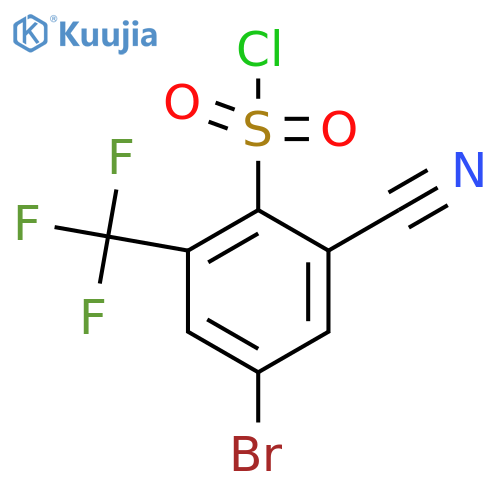 4-Bromo-2-cyano-6-(trifluoromethyl)benzenesulfonyl chloride structure