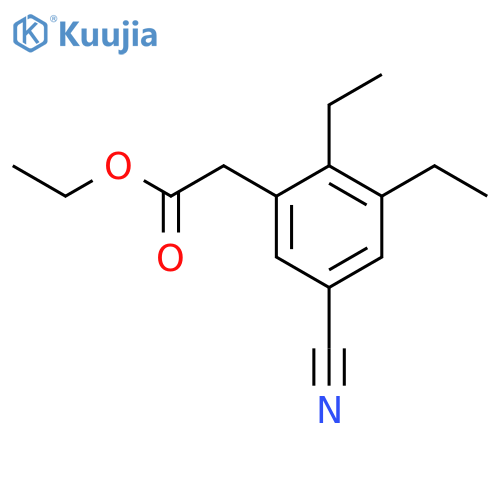 Ethyl 5-cyano-2,3-diethylphenylacetate structure