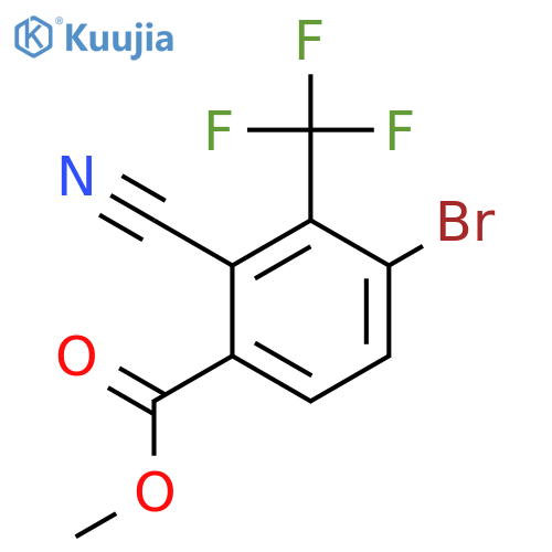 Methyl 4-bromo-2-cyano-3-(trifluoromethyl)benzoate structure