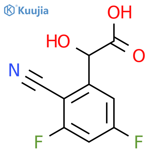 2-Cyano-3,5-difluoromandelic acid structure
