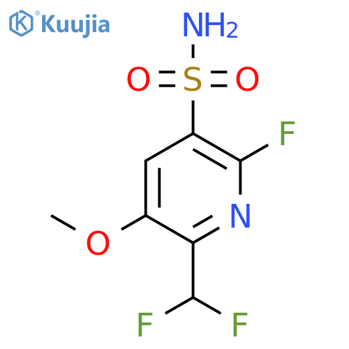 2-(Difluoromethyl)-6-fluoro-3-methoxypyridine-5-sulfonamide structure