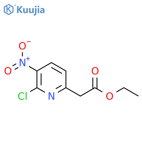 Ethyl 2-chloro-3-nitropyridine-6-acetate structure