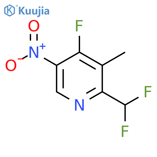 2-(Difluoromethyl)-4-fluoro-3-methyl-5-nitropyridine structure