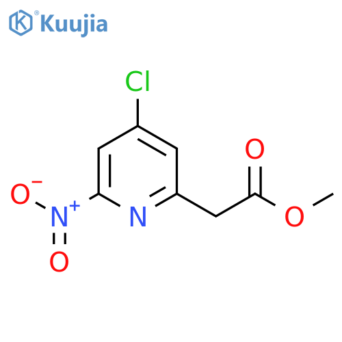 Methyl 4-chloro-2-nitropyridine-6-acetate structure
