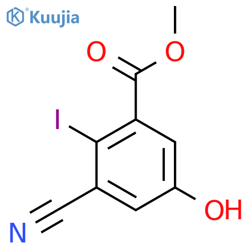 Methyl 3-cyano-5-hydroxy-2-iodobenzoate structure