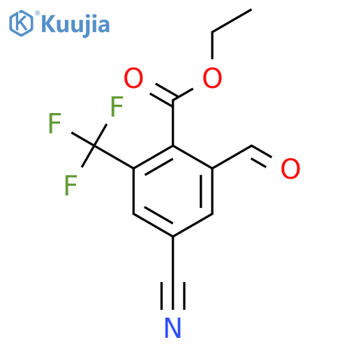 Ethyl 4-cyano-2-formyl-6-(trifluoromethyl)benzoate structure