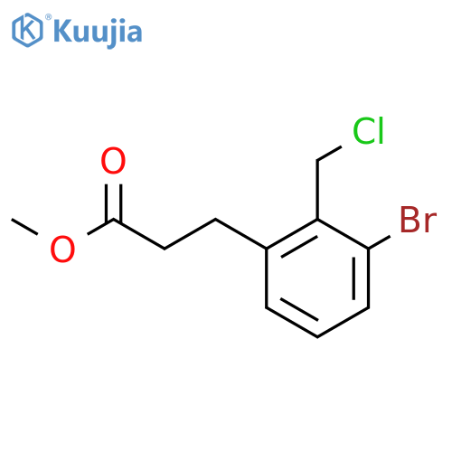 Methyl 3-(3-bromo-2-(chloromethyl)phenyl)propanoate structure