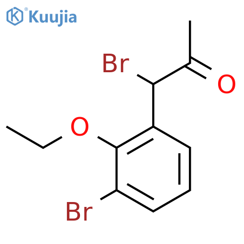 1-Bromo-1-(3-bromo-2-ethoxyphenyl)propan-2-one structure