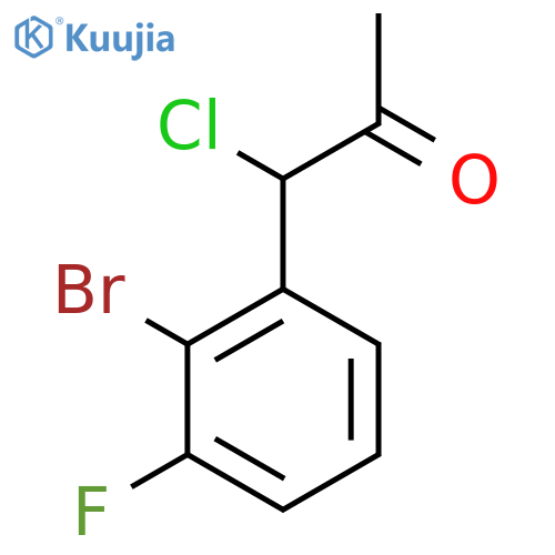 1-(2-Bromo-3-fluorophenyl)-1-chloropropan-2-one structure