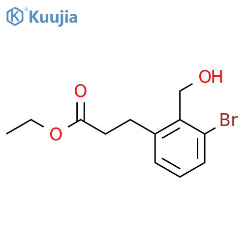 Ethyl 3-(3-bromo-2-(hydroxymethyl)phenyl)propanoate structure
