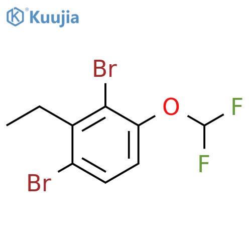 1,3-Dibromo-4-difluoromethoxy-2-ethylbenzene structure