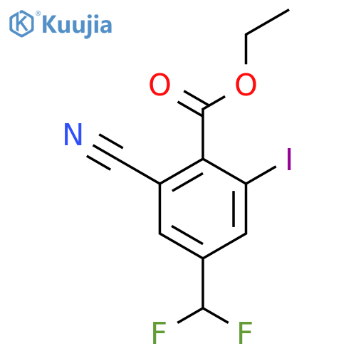 Ethyl 2-cyano-4-difluoromethyl-6-iodobenzoate structure