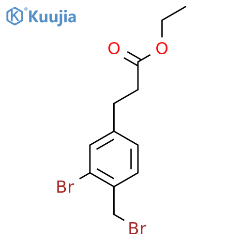 Ethyl 3-(3-bromo-4-(bromomethyl)phenyl)propanoate structure
