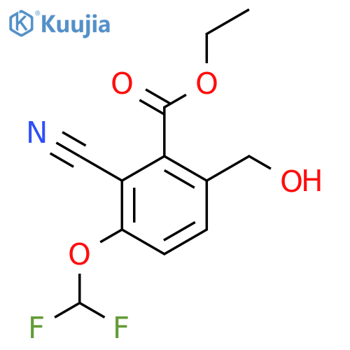 Ethyl 2-cyano-3-difluoromethoxy-6-(hydroxymethyl)benzoate structure