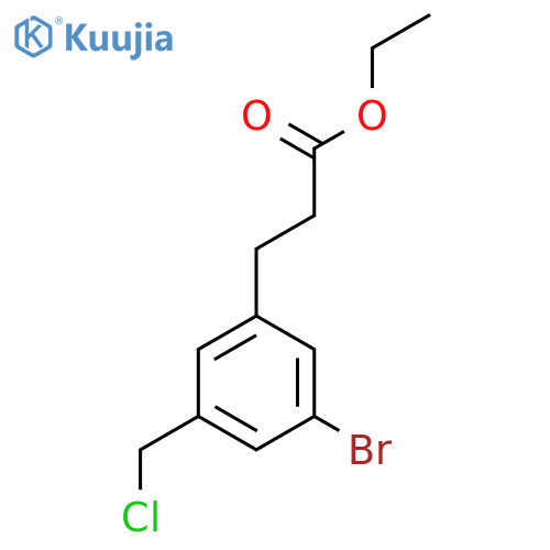 Ethyl 3-(3-bromo-5-(chloromethyl)phenyl)propanoate structure