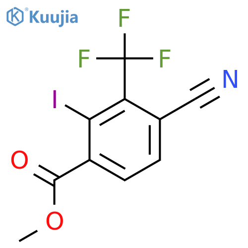 Methyl 4-cyano-2-iodo-3-(trifluoromethyl)benzoate structure