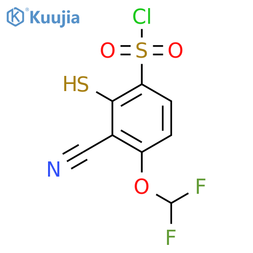 3-Cyano-4-difluoromethoxy-2-mercaptobenzenesulfonyl chloride structure