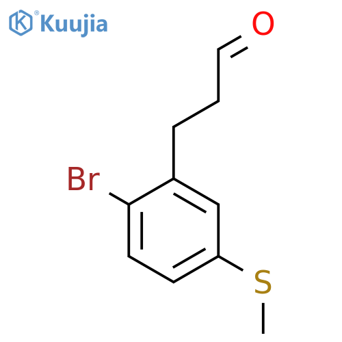 3-(2-Bromo-5-(methylthio)phenyl)propanal structure