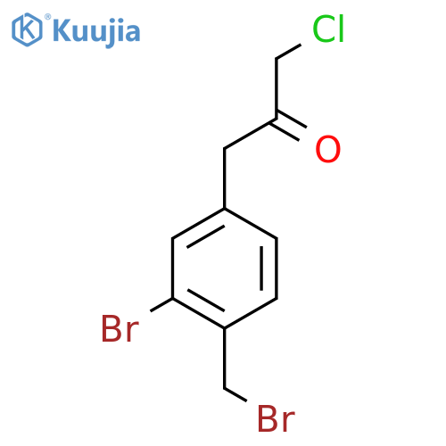 1-(3-Bromo-4-(bromomethyl)phenyl)-3-chloropropan-2-one structure