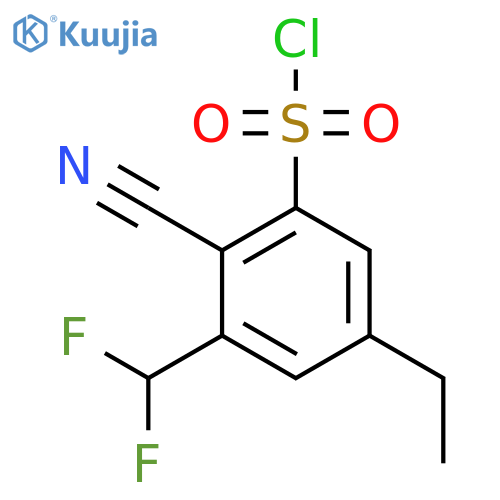 2-Cyano-3-difluoromethyl-5-ethylbenzenesulfonyl chloride structure