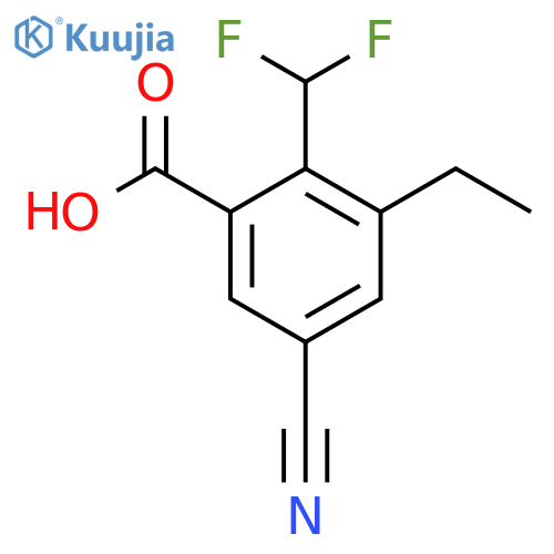 5-Cyano-2-difluoromethyl-3-ethylbenzoic acid structure