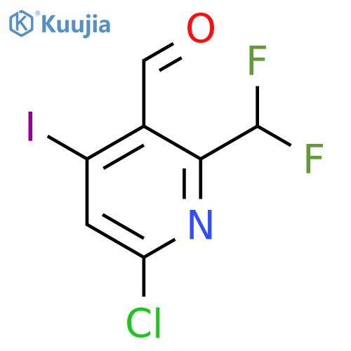 6-Chloro-2-(difluoromethyl)-4-iodopyridine-3-carboxaldehyde structure